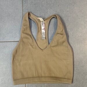 FP Movement by Free People Ribbed Sports Bra in Tan